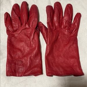 Vintage Red Gloves